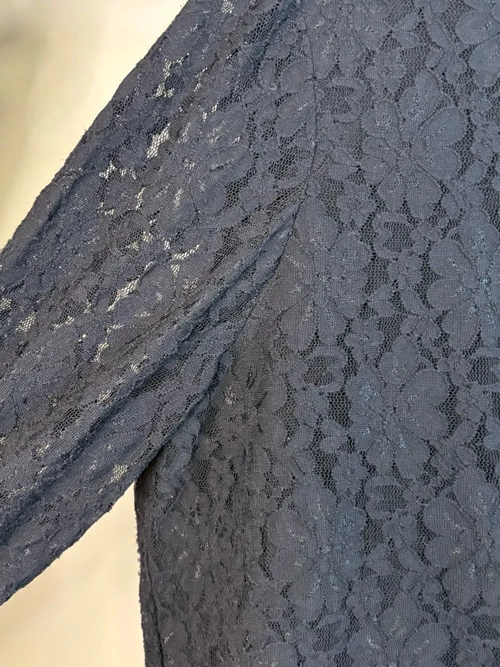 Women’s Black Lace Long-Sleeve Pullover Sweatshirt by MICHAEL Michael Kors